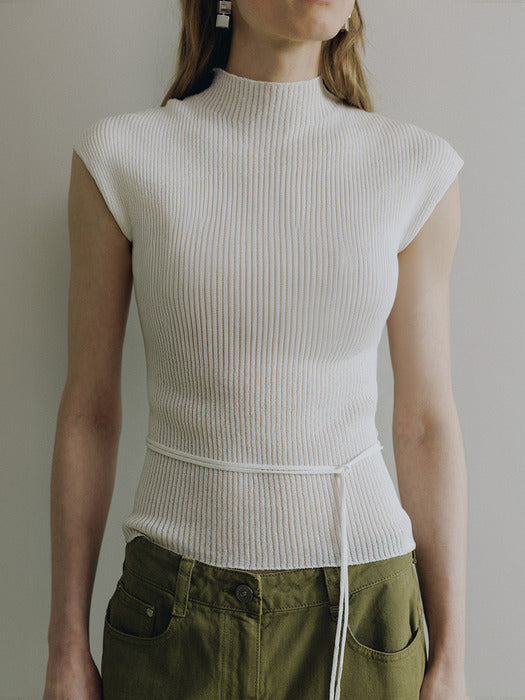 Loeuvre Wholegarment Mock Neck Knit Top