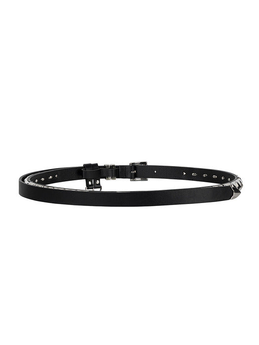 Wconcept_Treemingbird Square Studed Belt [ Black ]