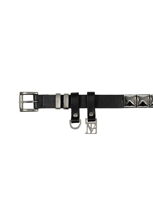Wconcept_Treemingbird Square Studed Belt [ Black ]