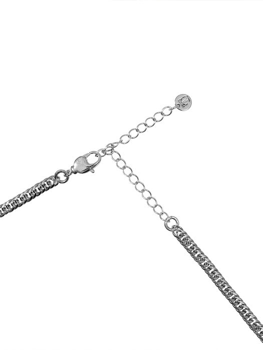 Wconcept_Treemingbird Square Logo Sleek Chain Necklace [ Silver ]