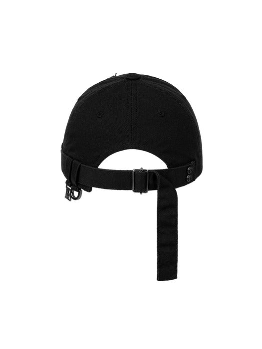 Wconcept_Treemingbird Destroyed Metal Detail Long Strap Cap [ Black ]