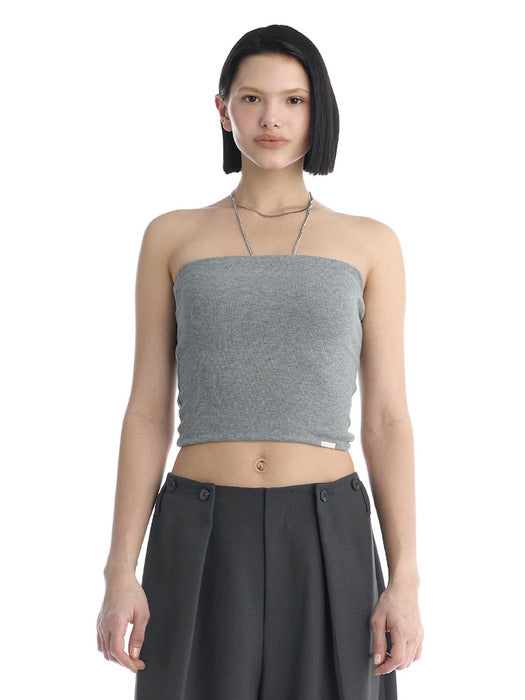 Wconcept_Treemingbird Essential Tube Top [ Melange Gray ]