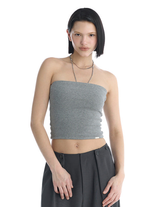 Wconcept_Treemingbird Essential Tube Top [ Melange Gray ]