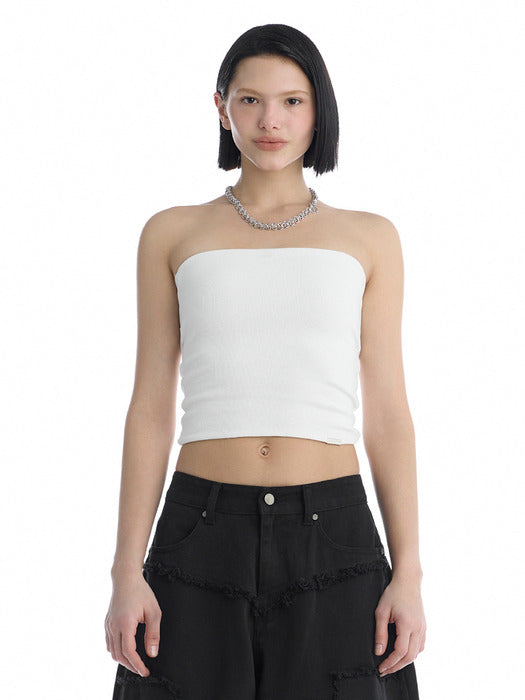 Wconcept_Treemingbird Essential Tube Top [ White ]