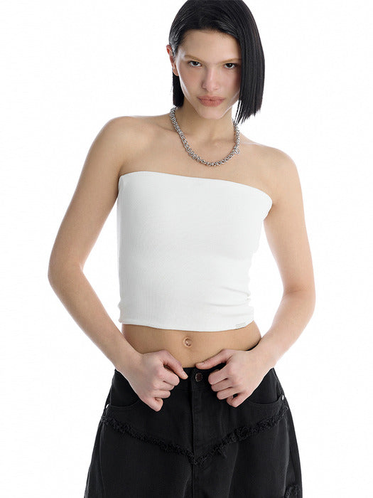 Wconcept_Treemingbird Essential Tube Top [ White ]
