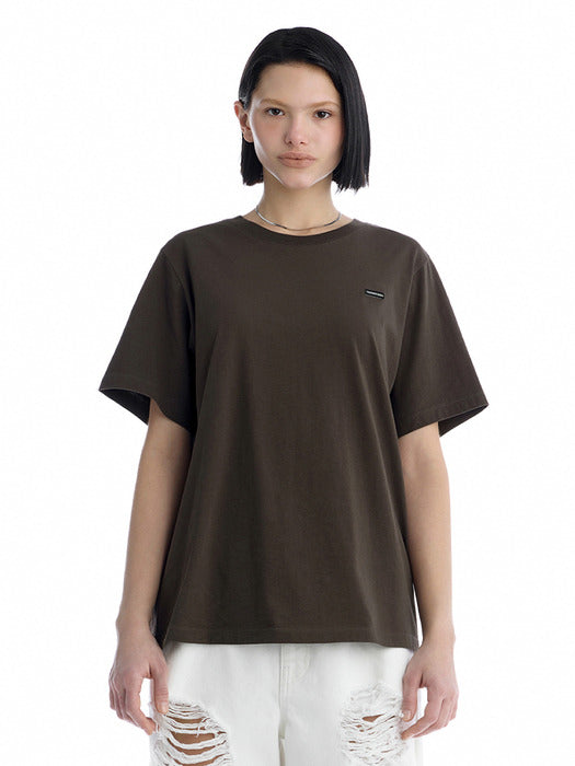 Wconcept_Treemingbird Essential Regular-Fit T-Shirt [ Brown ]