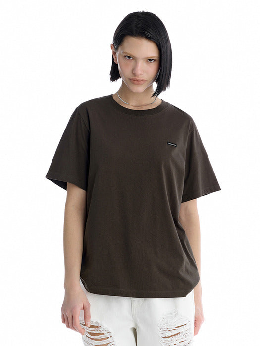 Wconcept_Treemingbird Essential Regular-Fit T-Shirt [ Brown ]