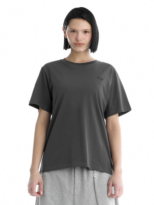 Wconcept_Treemingbird Essential Regular-Fit T-Shirt [ Charcoal ]