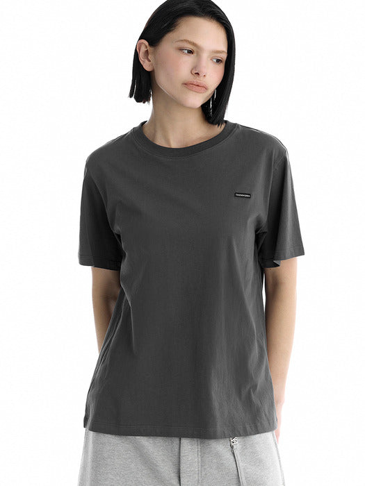 Wconcept_Treemingbird Essential Regular-Fit T-Shirt [ Charcoal ]