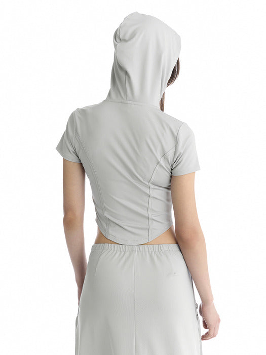 Wconcept_Treemingbird Jersey Set-Up Hoodie Zip-Up [ Light Gray ]