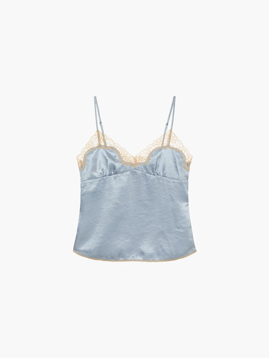 Margesherwood Lace Sleeveless Top sky blue