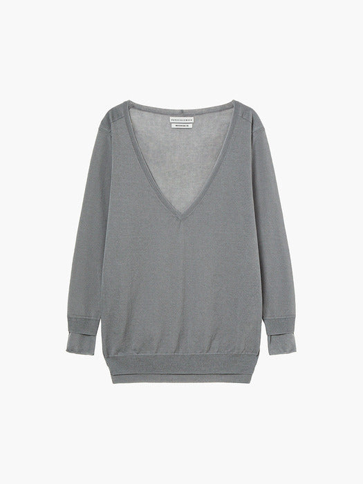 Margesherwood Deep V-Neck Pullover grey