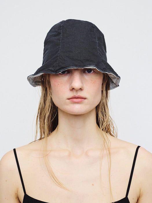 [Margesherwood] Washed Cotton Bucket HAT_black