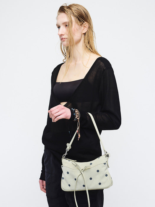 Margesherwood Ribbon Pochette blond wood printed suede