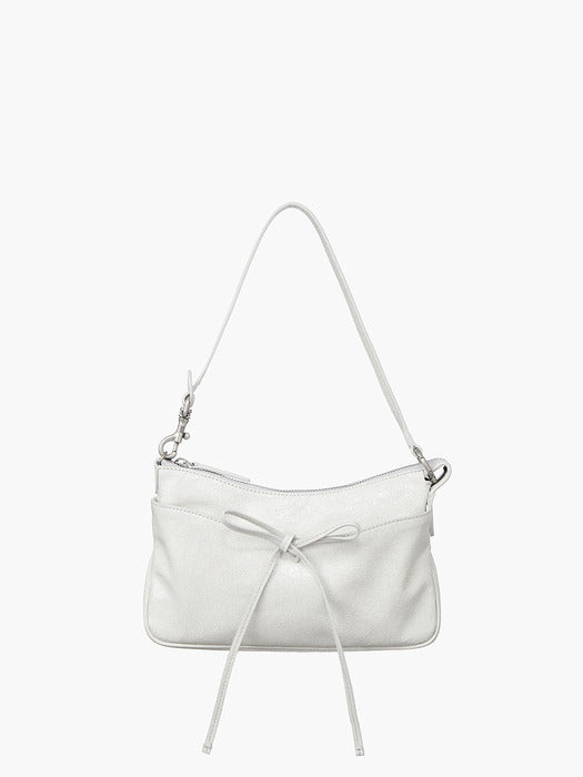 [Margesherwood] Ribbon POCHETTE_off white cracked