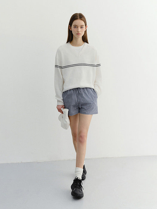 Dunst Pajama Mini Shorts Navy Check