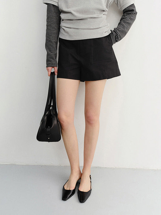 Dunst Cotton Safari Shorts Black