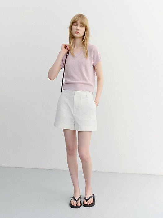 Dunst Cotton Safari Shorts White