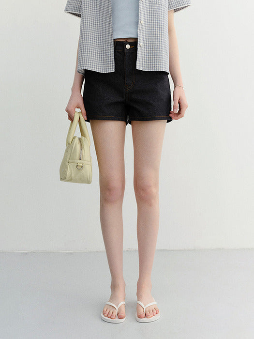 Dunst Mini Denim Shorts Indigo Blue