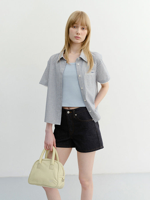 Dunst Mini Denim Shorts Indigo Blue