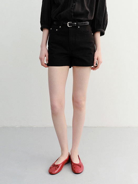 Dunst Mini Denim Shorts Black