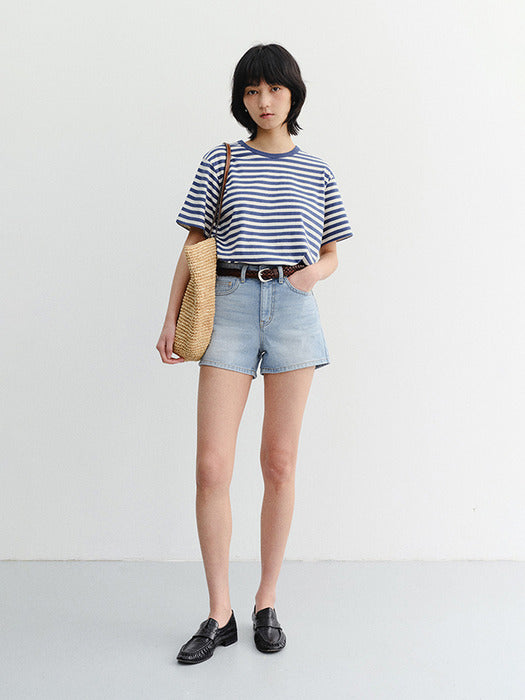 Dunst Mini Denim Shorts Light Blue