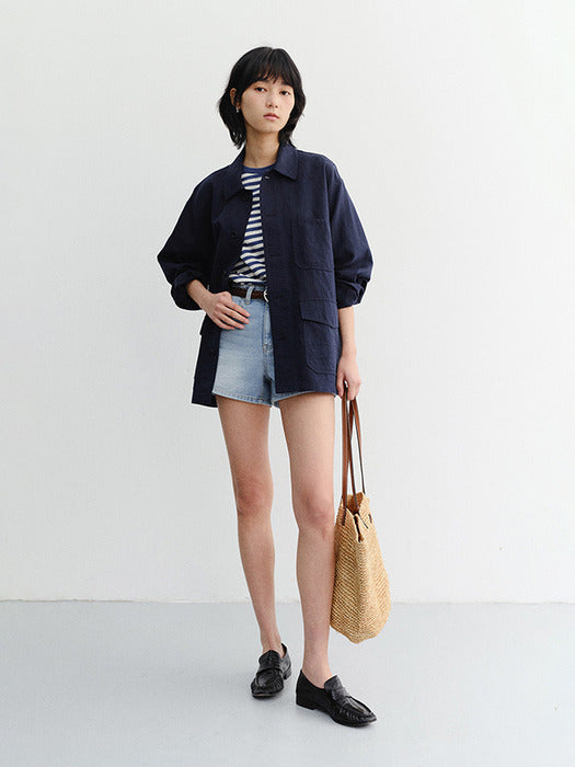 Dunst Mini Denim Shorts Light Blue