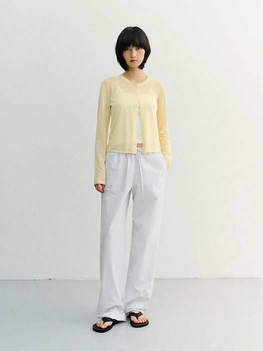 Dunst Pajama String Pants White Stripe