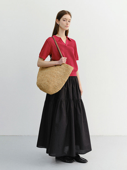Dunst Tiered Maxi Skirt Black