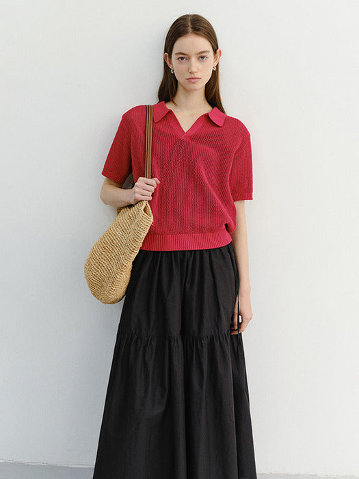 Dunst Tiered Maxi Skirt Black
