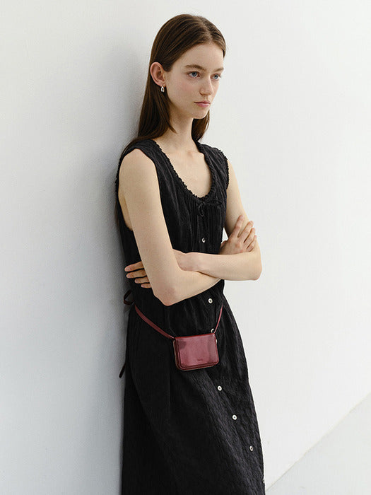 Dunst Needlework Babydoll Dress Black