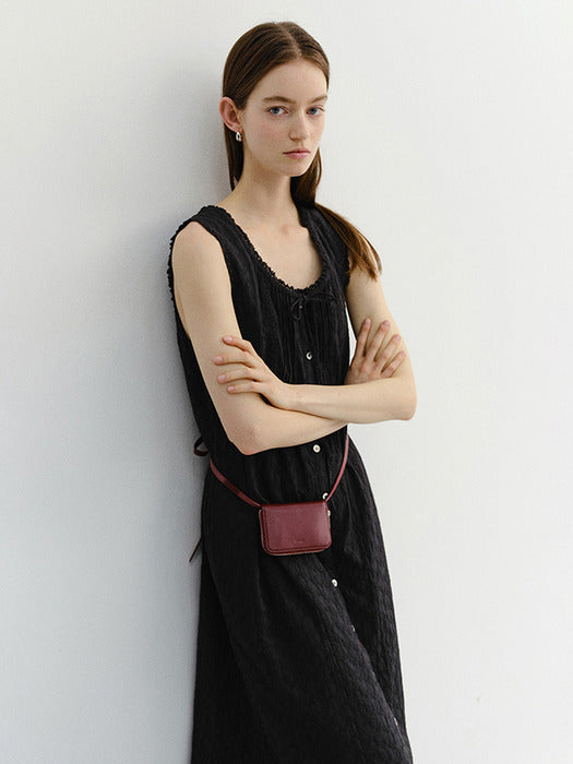 Dunst Needlework Babydoll Dress Black