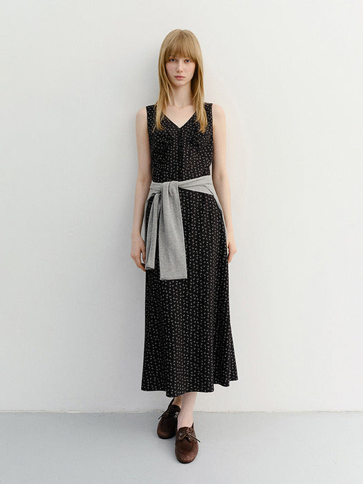 Dunst Sleeveless Patterned Dress Black