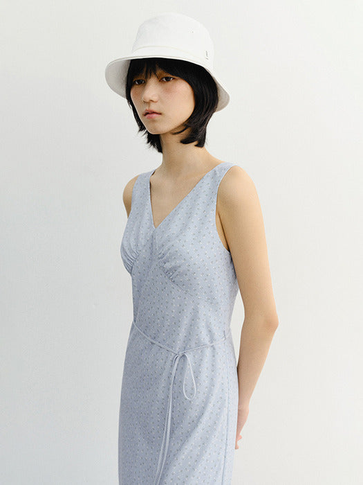 Dunst Sleeveless Patterned Dress Soft Blue