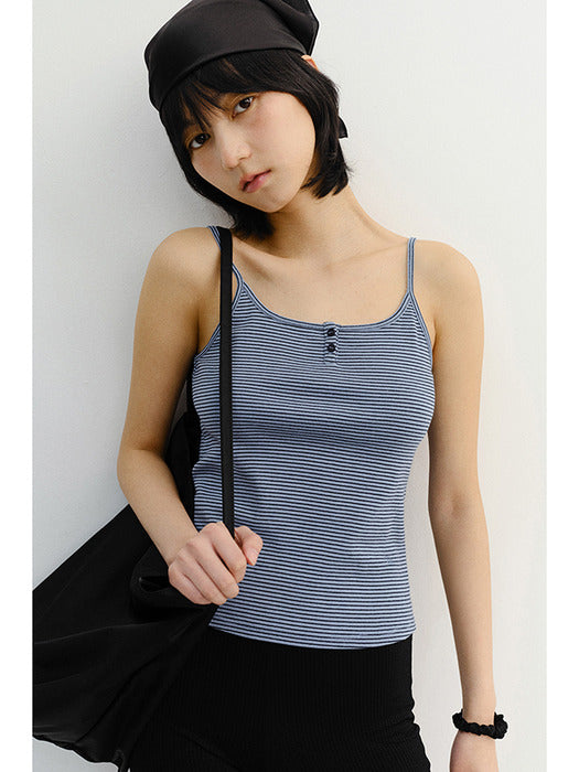 Dunst Petit Sleeveless Top Blue Stripe