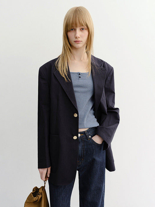 Dunst Petit Sleeveless Top Blue Stripe