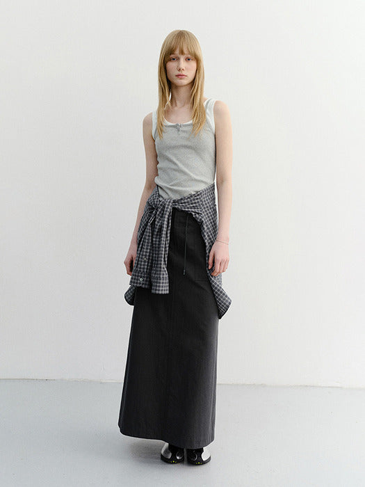 Dunst Petit Sleeveless Top Melange Grey