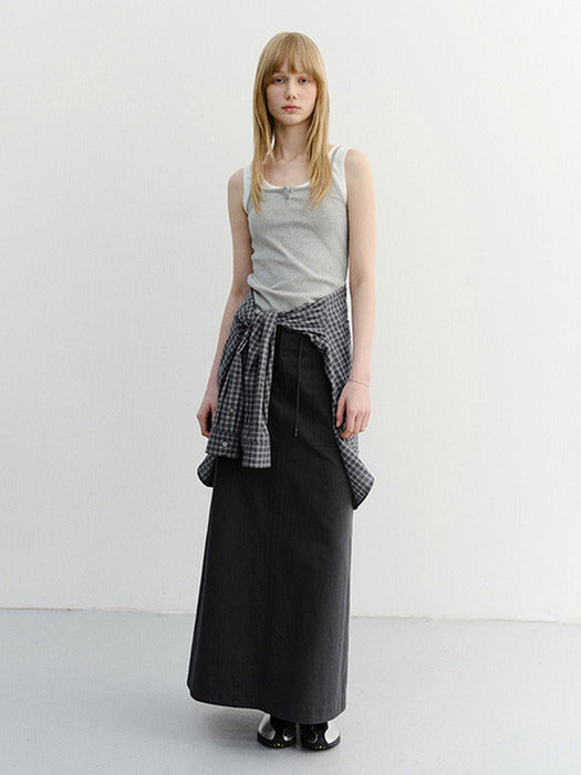 Dunst Petit Sleeveless Top Melange Grey