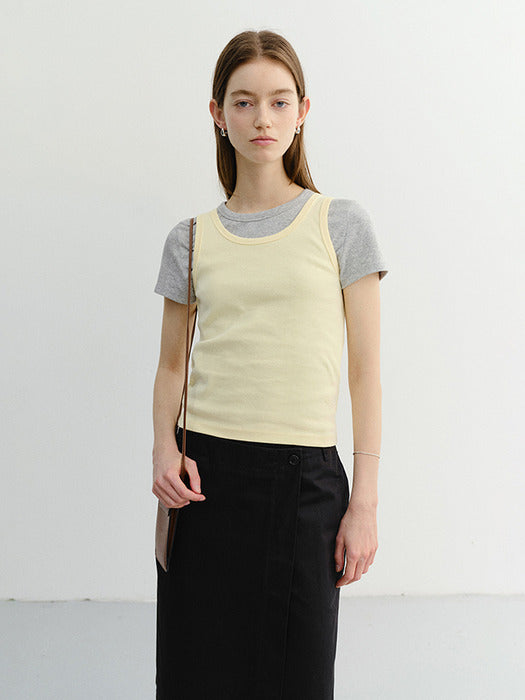 Dunst Essential Sleeveless Top Butter