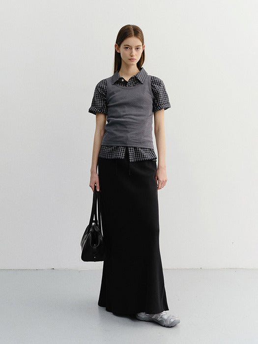 Dunst Essential Sleeveless Top Charcoal Grey