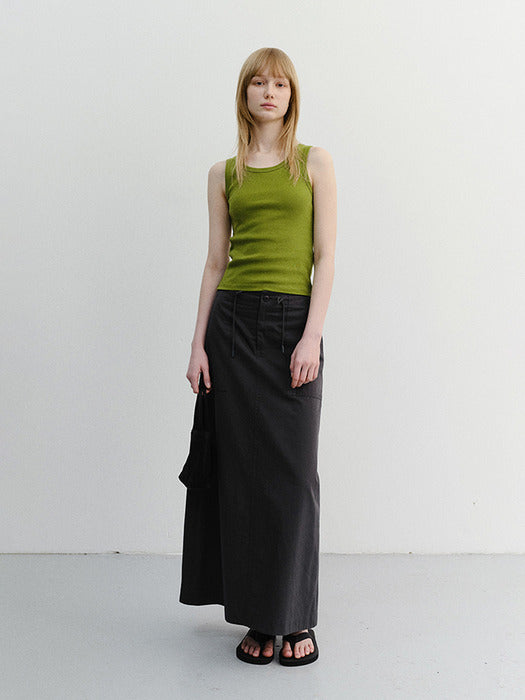 Dunst Essential Sleeveless Top Olive