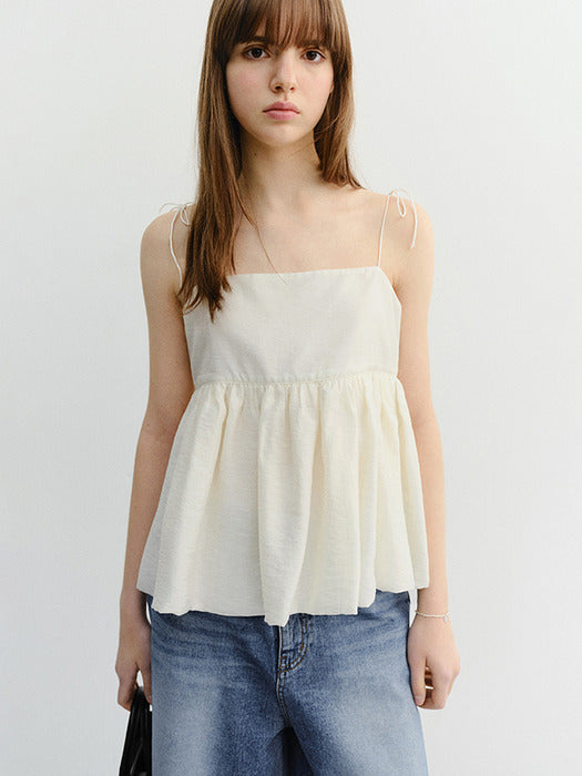 Dunst Flared Bustier Blouse Ivory
