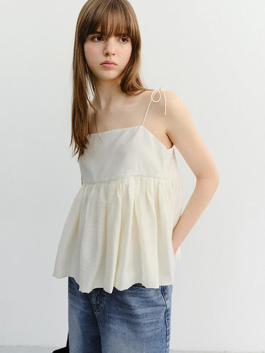 Dunst Flared Bustier Blouse Ivory