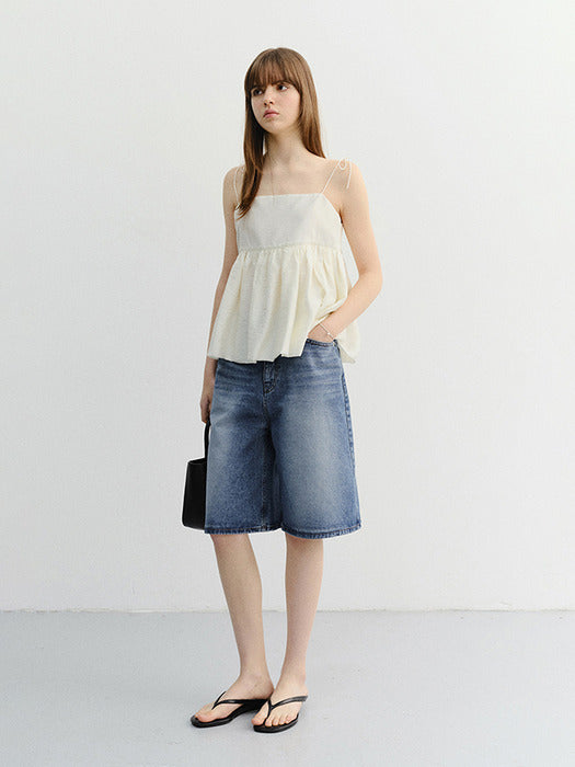 Dunst Flared Bustier Blouse Ivory