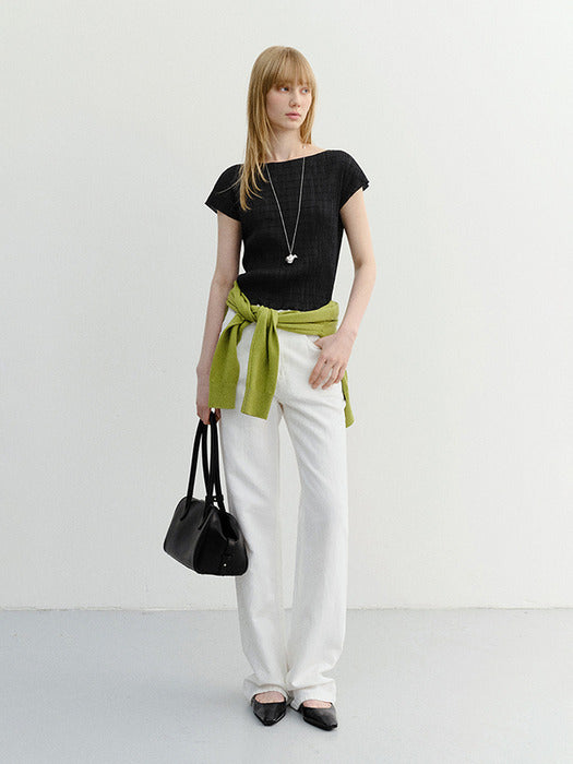 Dunst Pleats Blouse Black