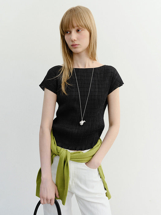 Dunst Pleats Blouse Black