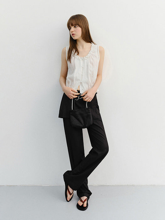 Dunst Frill Sleeveless Blouse White