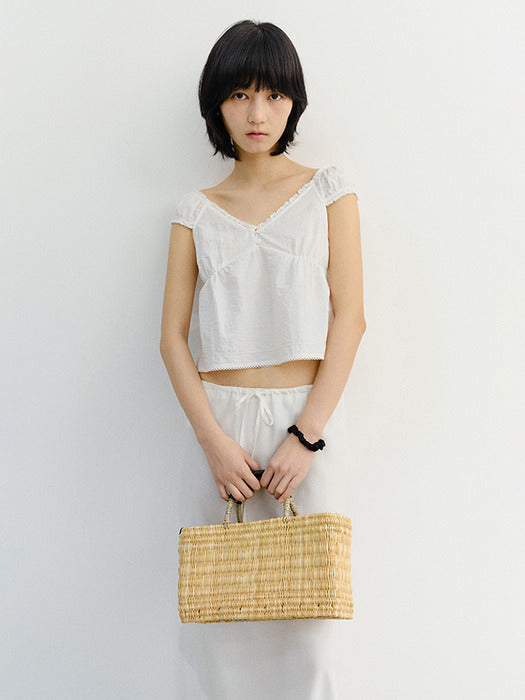 Dunst 2-Way Shoulder Blouse White