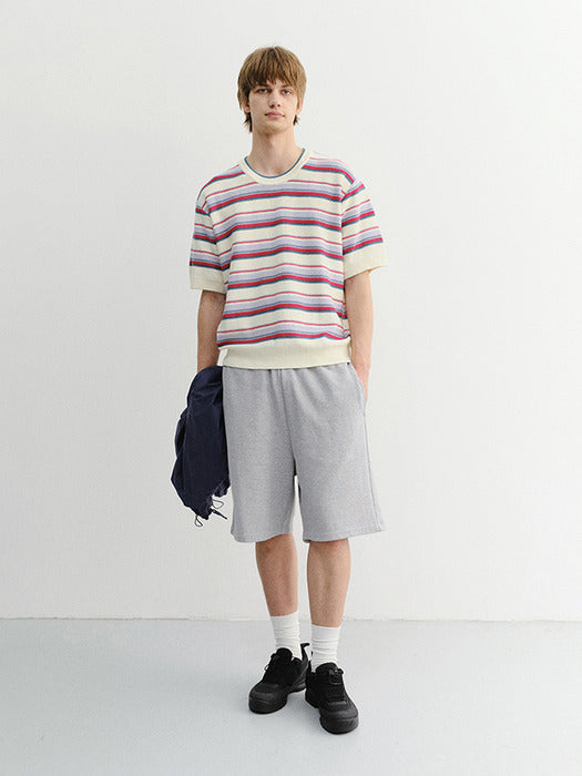 Dunst Unisex Pigment Relaxed Beach Shorts Melange Grey