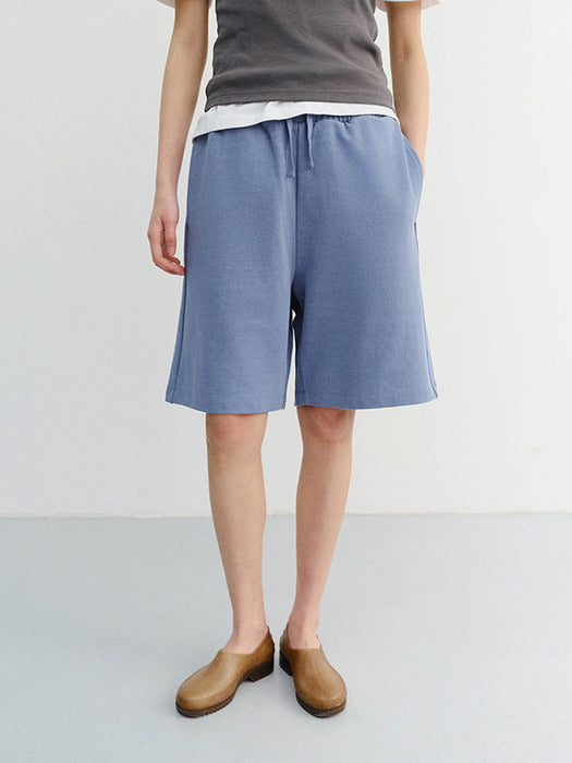 Dunst Unisex Pigment Relaxed Beach Shorts Blue